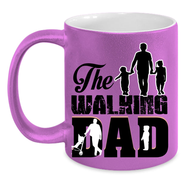 Funny Gift For Dad Coffee Mug, The Walking Dad Accent Mug