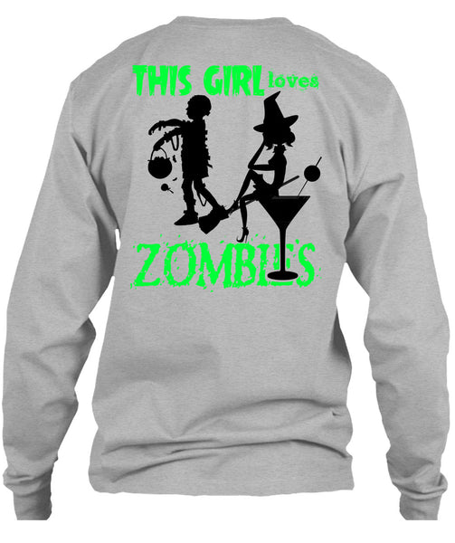 This Girl Loves Zombies T Shirt, Wait For Halloween T Shirt