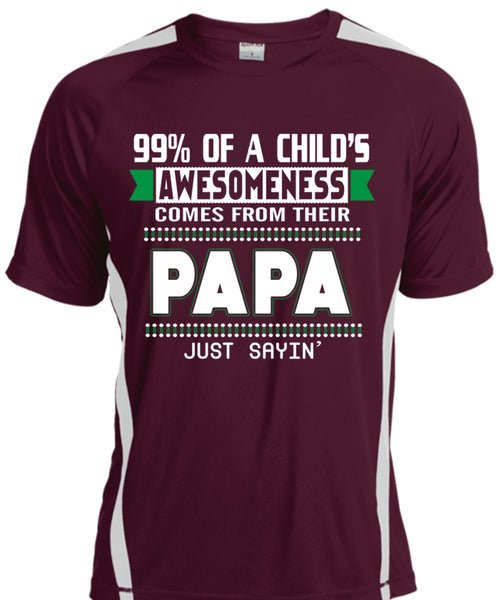 99% Of A Child's Awesomeness Comes From Their Papa T Shirt, Father's Day T Shirt