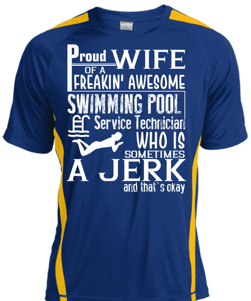 Proud Wife Of A Freaking Awesome Swimming T Shirt, Being A Swimmer T Shirt, Cool Shirt