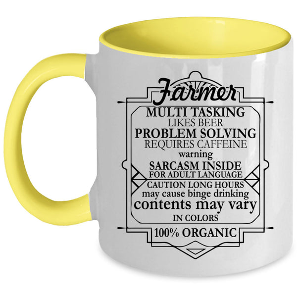 Awesome Gift For Farmer Coffee Mug, Farmer Accent Mug