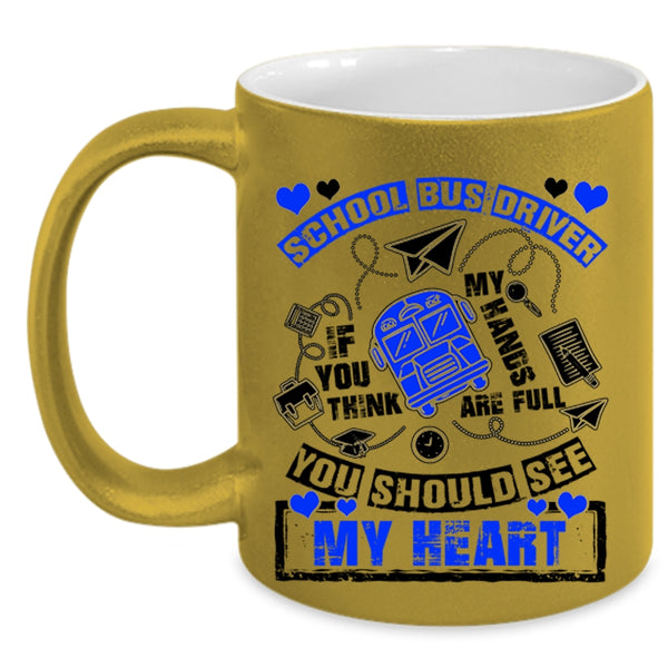 Cute Gift For Bus Driver Coffee Mug, School Bus Driver Accent Mug
