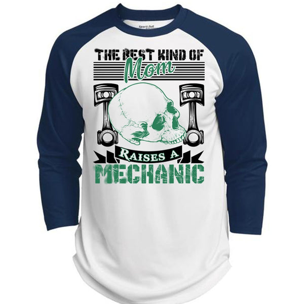 Mom Raises A Mechanic T Shirt, I Love Mechanic T Shirt, Awesome T-Shirts  (Polyester Game Baseball Jersey)