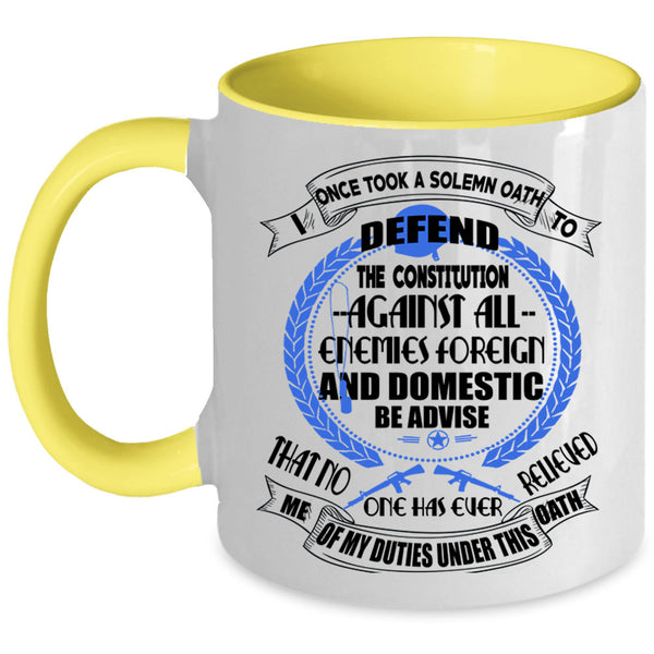 Gift For Grandpa Coffee Mug, Awesome Veteran Accent Mug