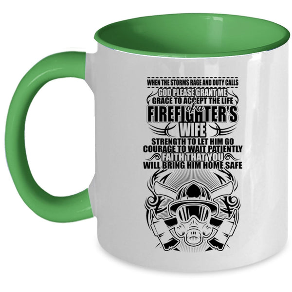 Funny Gift For My Wife Coffee Mug, Firefighter's Wife Accent Mug