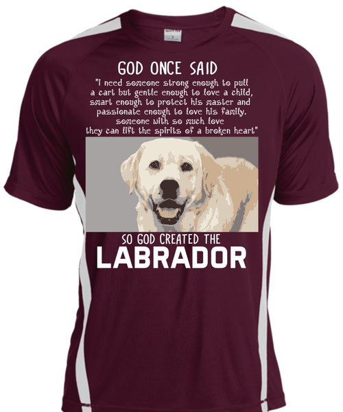 God Created The Labrador T Shirt, Pets T Shirt, I Love Dog T Shirt