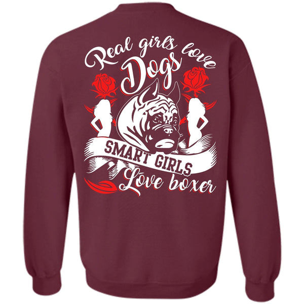 Smart Girls Love Boxer T Shirt, I Love Dog Sweatshirt