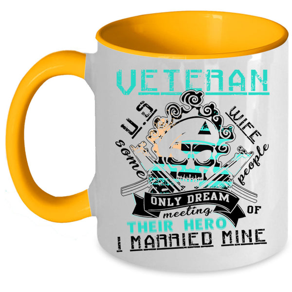 Awesome Veteran's Wife Coffee Mug, U.S Veteran's Wife Accent Mug
