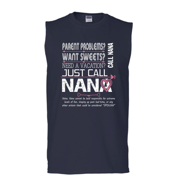 Need A Vacation Shirt, Just Call Nana Shirt (Men's Cotton Sleeveless)