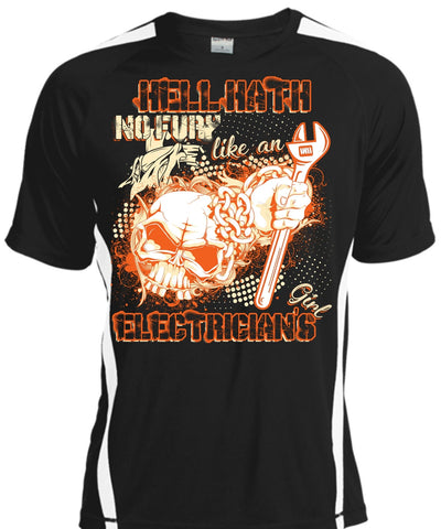 A black t-shirt with the shopify logo