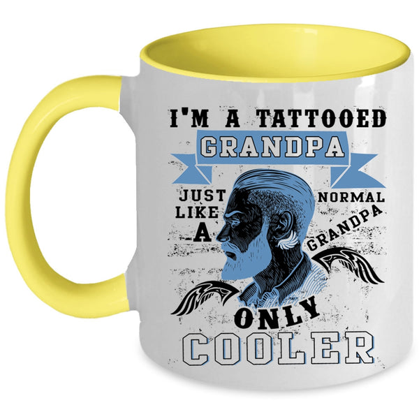 Cool Grandpa Coffee Mug, I'm A Tattooed Grandpa Accent Mug