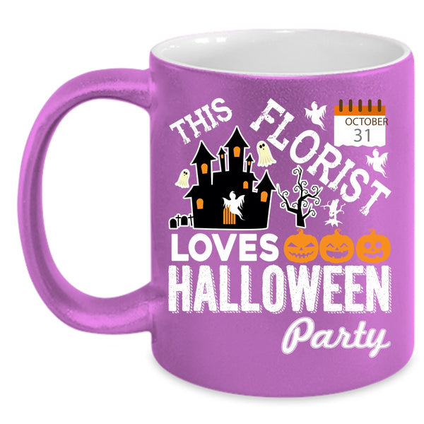 This Florist Loves Halloween Party Coffee Mug, Scary Coffee Cup