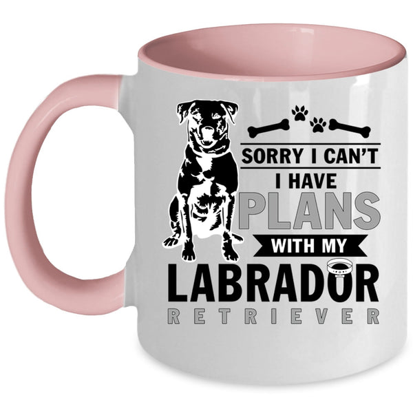Dog Lovers Coffee Mug, I Have Plans With My Labrador Accent Mug