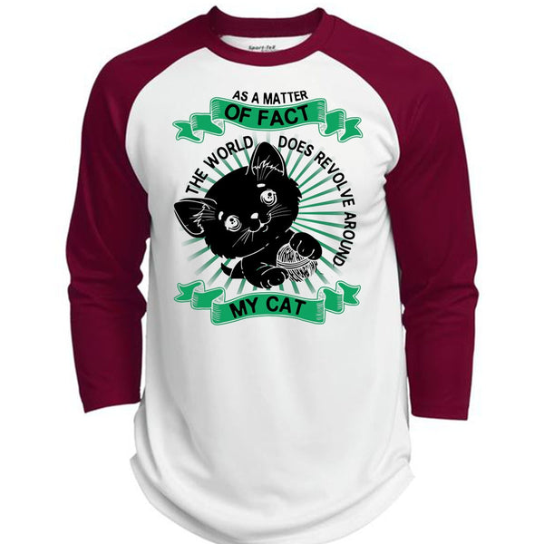 The World Does Revolve Around My Cat T Shirt, I Love My Dog T Shirt, Awesome T-Shirts  (Polyester Game Baseball Jersey)