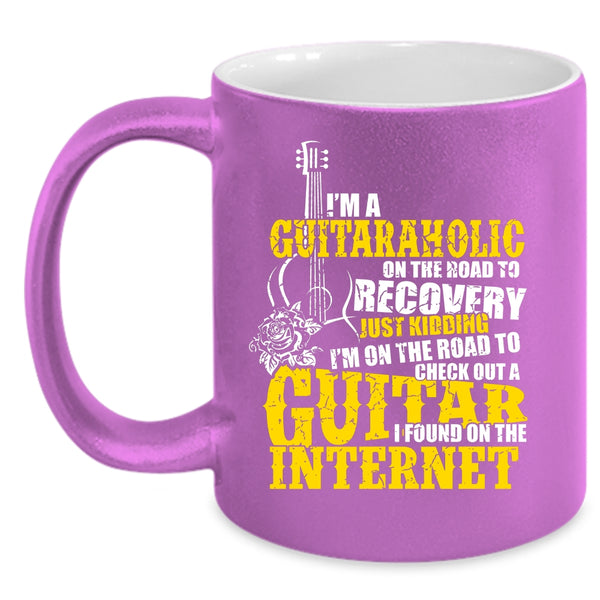 I'm A Guitaraholic Coffee Mug, Funny Gift For Guitarist Coffee Cup