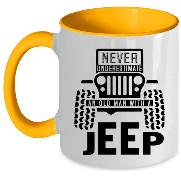 Cool Grandpas Coffee Mug, An Old Man With A Jeep Accent Mug