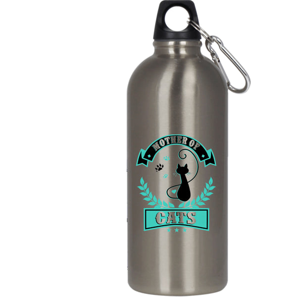 Mother Of Cats 20 oz Stainless Steel Bottle,Funny Gift For My Daughter Outdoor Sports Water Bottle