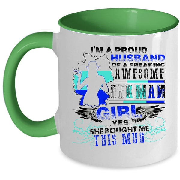Married Coffee Mug, I'm A Proud Husband Of A German Girl Accent Mug