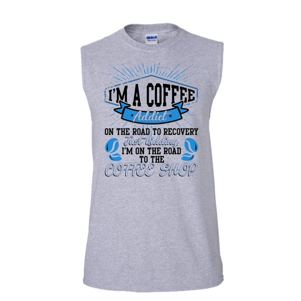 I'm A Coffee Addict T Shirt, Coolest Bartender T Shirt, Awesome t-shirts (Men's Cotton Sleeveless)