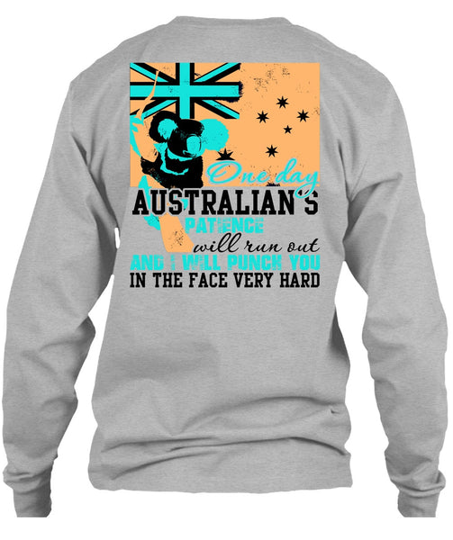 On Day Australian's Patience T Shirt, I Love Veteran T Shirt