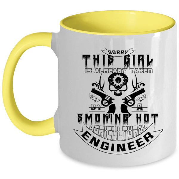 Gift For My Wife Coffee Mug, Taken By A Hot Agricultural Engineer Accent Mug