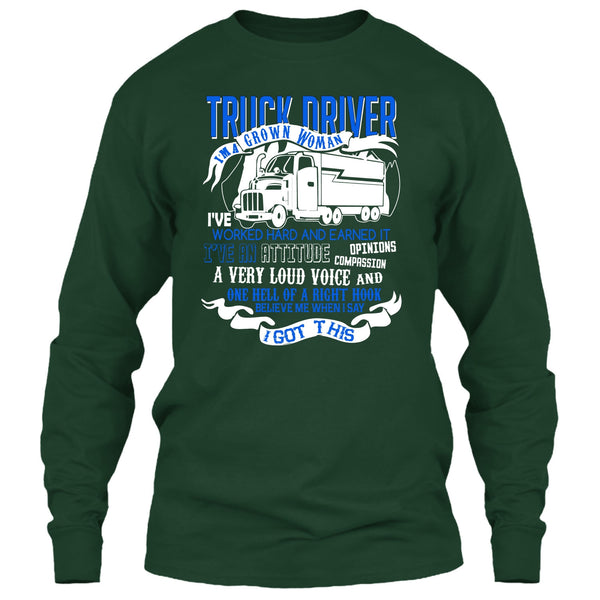 Trucker Driver T Shirt, I'm A Grow Woman T Shirt