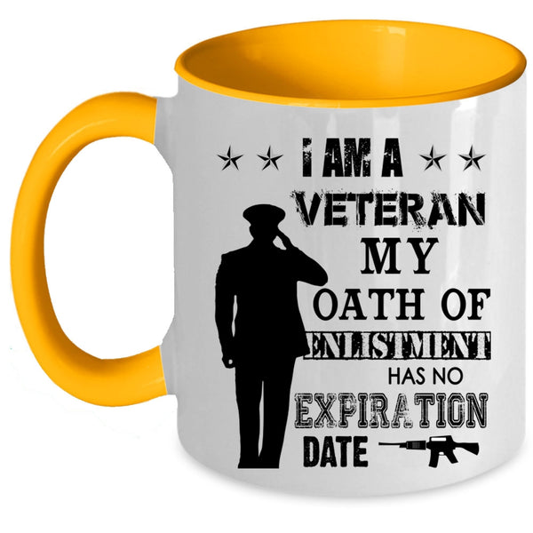Awesome Gift For Veteran Coffee Mug, I Am A Veteran Accent Mug