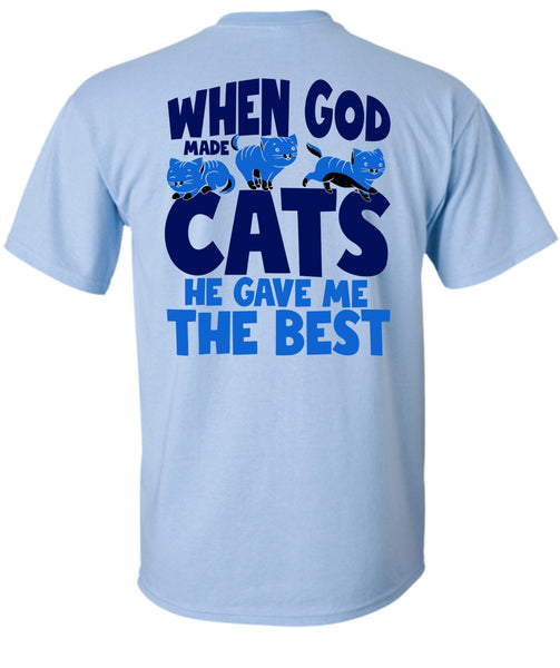 When God Made Cats T Shirt, I Love My Cats T Shirt