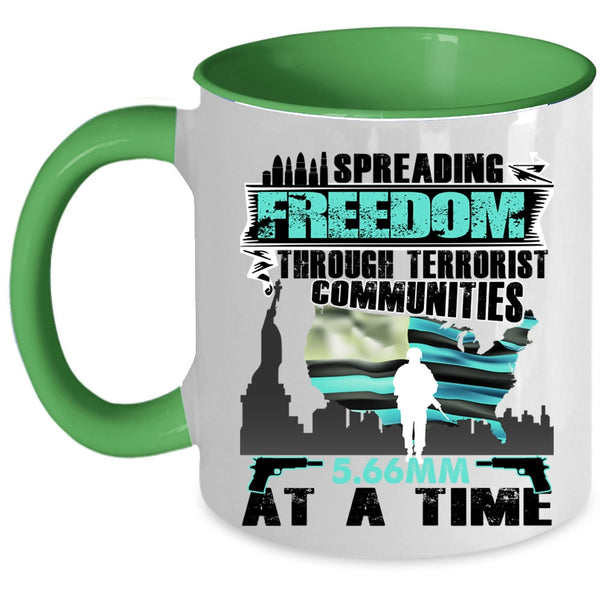 Cool Gift For Americans Coffee Mug, American Flag Accent Mug