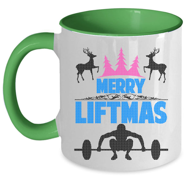 Merry Little Christmas Coffee Mug, Merry Liftmas Accent Mug