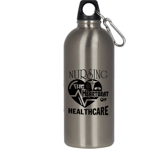 Cool Nursing 20 oz Stainless Steel Bottle,The Heartbeat Of Healthcare Outdoor Sports Water Bottle