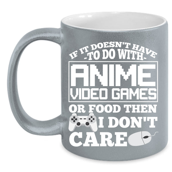 Anime Video Games Or Food Coffee Mug, Funny Coffee Cup