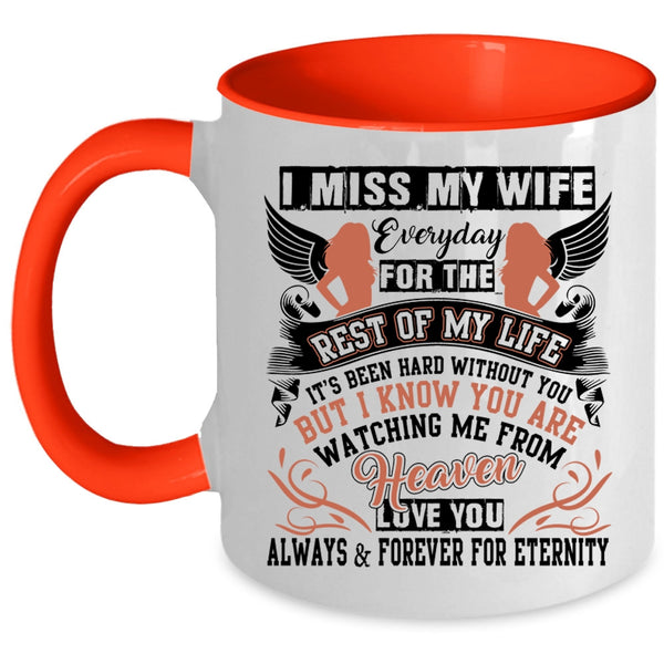 I Love My Wife Coffee Mug, I Miss My Wife Everyday Accent Mug