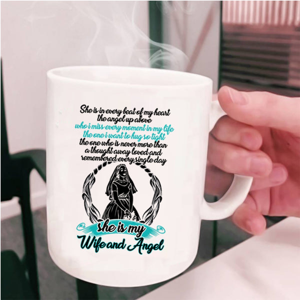 Cool Husband Coffee Mug, She Is My Wife And Angel Cup