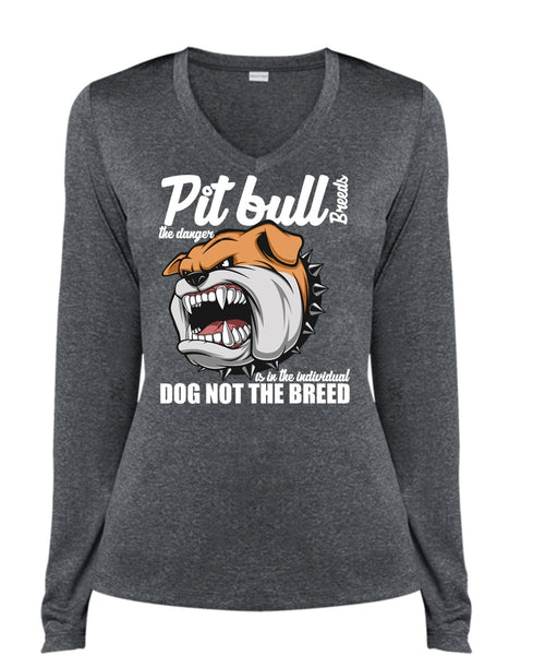 Pit Bull Breeds The Danger T Shirt, Dog Not The Breed T Shirt