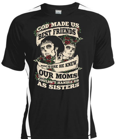 A black t-shirt with the shopify logo