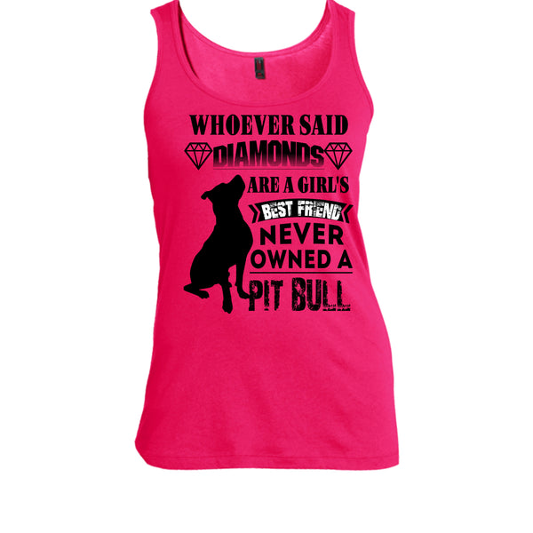 Diamonds Are A Girl's T Shirt, Coolest Pit Bull T Shirt, Awesome t-shirts
