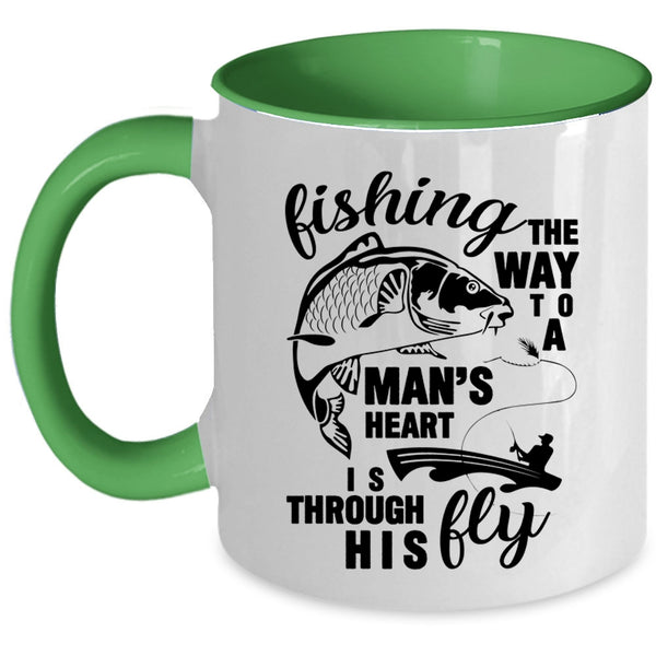 The Way To A Man's Heart Coffee Mug, Fishing Accent Mug
