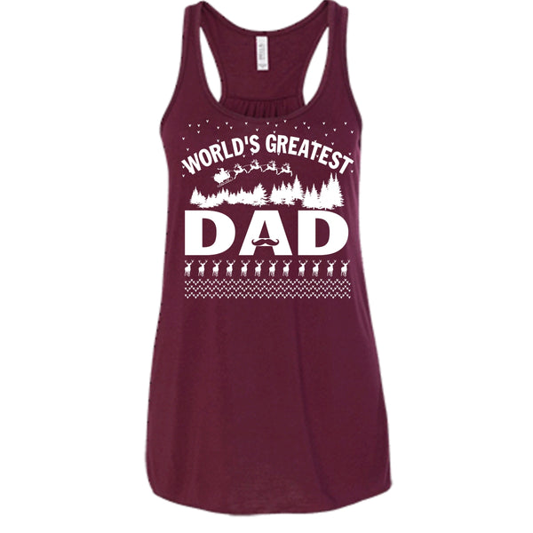 World's Greatest Dad T Shirt, Dad Merry Christmas Tank Top