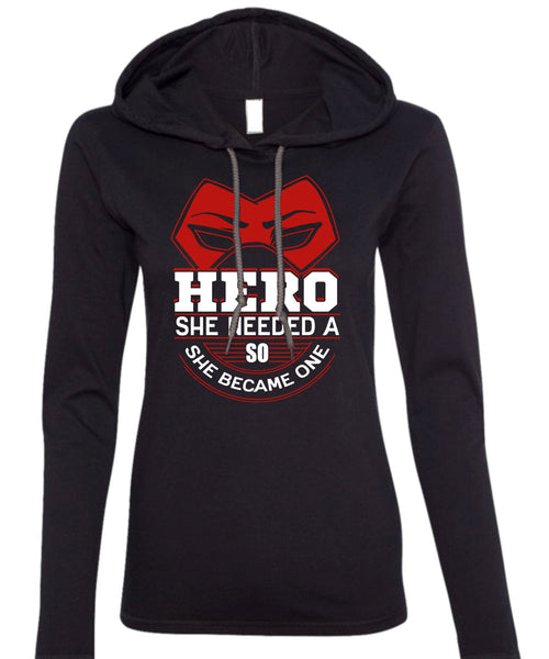 She Became One T Shirt, Being A Girlfriend T Shirt (Anvil Ladies Ringspun Hooded)