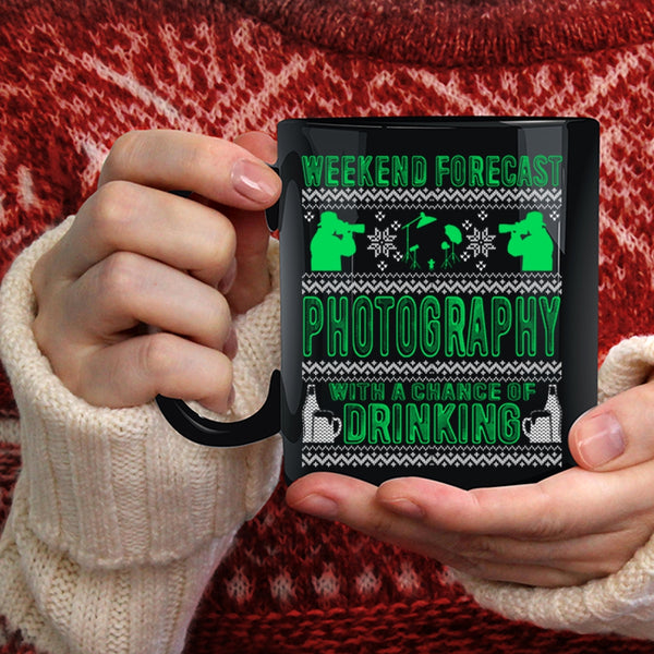 Weekend Forecast Photography Coffee Mug, Cute Photographer Coffee Cup