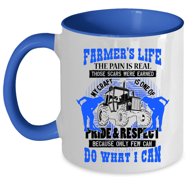 Best Gift For Farmer Coffee Mug, Farmer's Life Accent Mug