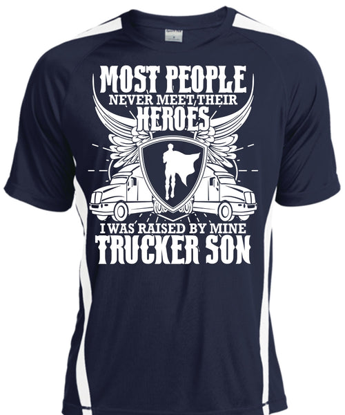 I Was Raised By Mine Trucker Son T Shirt, Being A Trucker T Shirt, Cool Shirt