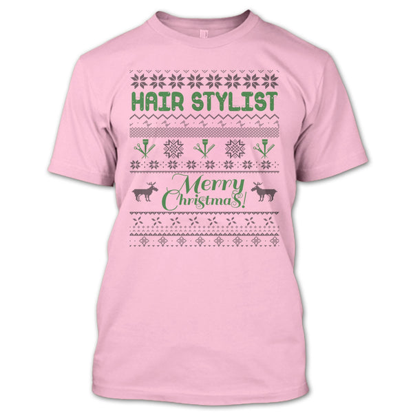 Hair Stylist Merry Christmas T Shirt, Gift For Merry Christmas T Shirt