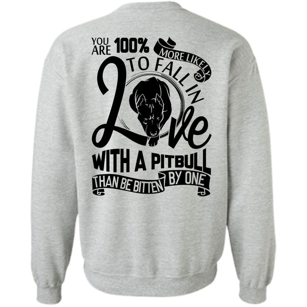 I Love Dog T Shirt, Fall In Love With A Pit Bull Sweatshirt