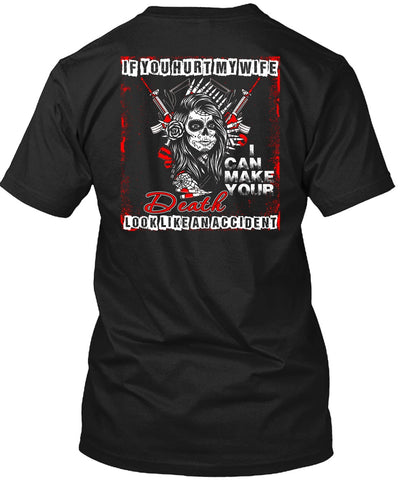 A black t-shirt with the shopify logo
