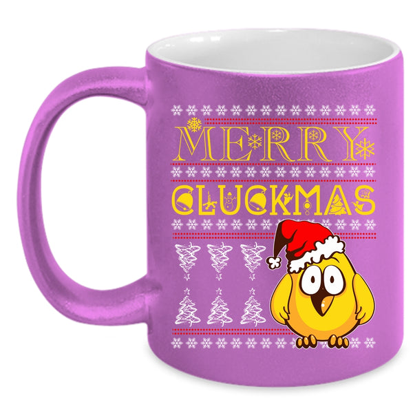 Merry Cluckmas Coffee Mug, Cute Christmas Gift For Farmer Coffee Cup