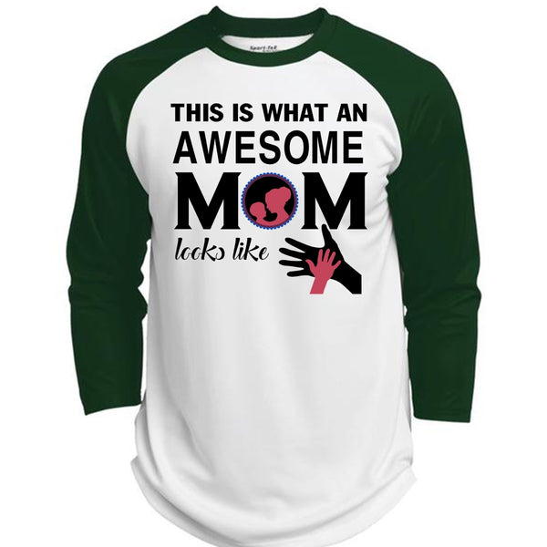 This Is What An Awesome Mom Looks Like T Shirt, Mother's Day T Shirt  (Polyester Game Baseball Jersey)
