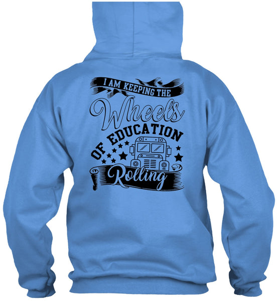 Wheels Of Education Rolling T Shirt, I Love Bus T Shirt