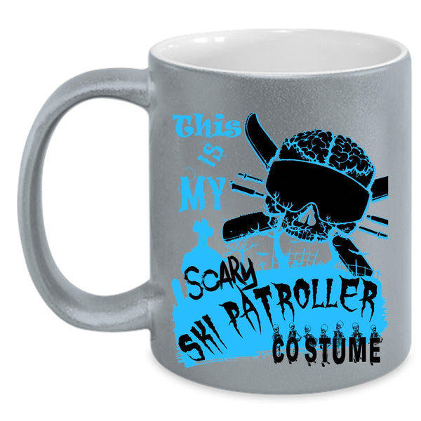Halloween Coffee Mug, This is My Scary Ski Patroller Costume Accent Mug